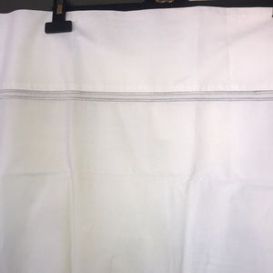 1 king Sz Restoration white with 2 lines Broidery in light grey color  New